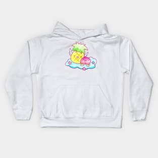 Pineapple and Peach Fruit Angels Kids Hoodie